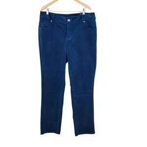 Lane Bryant Blue Micro Corduroy Straight Leg Pants Cotton Women's Plus Size 18